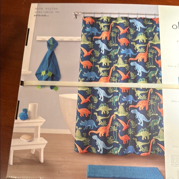 Olivia & Finn Dinosaur 5 piece Bath Set - Blue & Green, NEW! - Picture 7 of 9